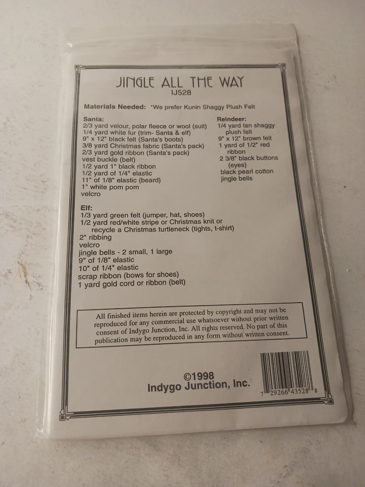 Lot of 7 Indygo Junction Doll 17" 18" 19" Clothes Sewing Patterns - Image 4 of 4