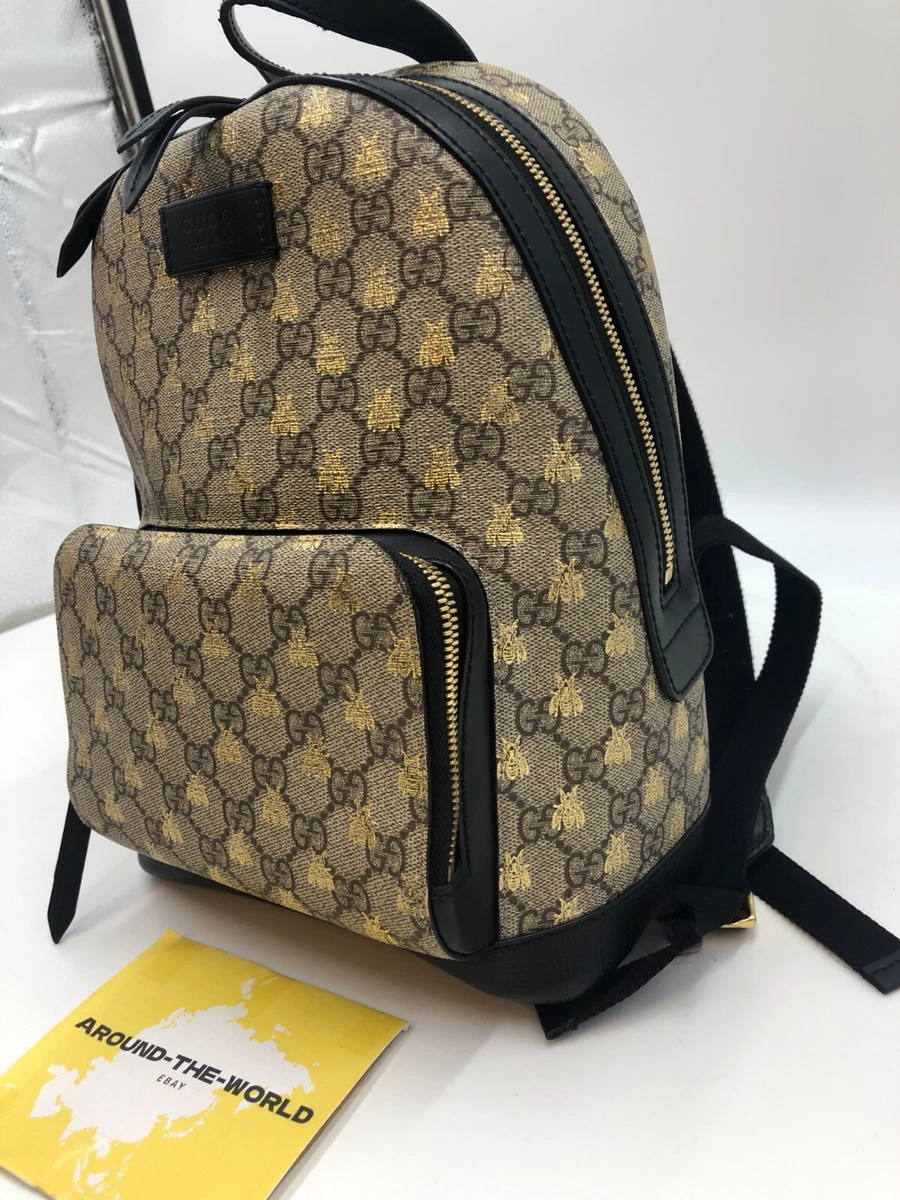 Gucci Gg Supreme Bees Backpack