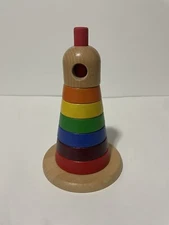 IKEA MULA WOODEN MULTI-COLORED STACKER EDUCATIONAL TOY COLORFUL WOOD BLOCKS