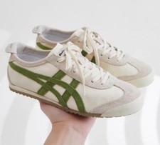 Classic Unisex Onitsuka Tiger MEXICO66 White Birch/Green Athletic Shoes Sneakers