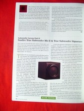 Sunfire True Subwoofer MkII  True Subwoofer Signature review "Perfect Vision"