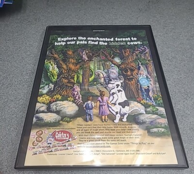 Goetze's Cow Tails Enchanted Forest Print Ad 2002 Framed 8.5x11  Wall Art 