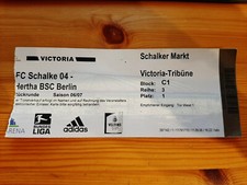 Ticket Bundesliga 2006 / 2007 Schalke - Hertha BSC Berlin