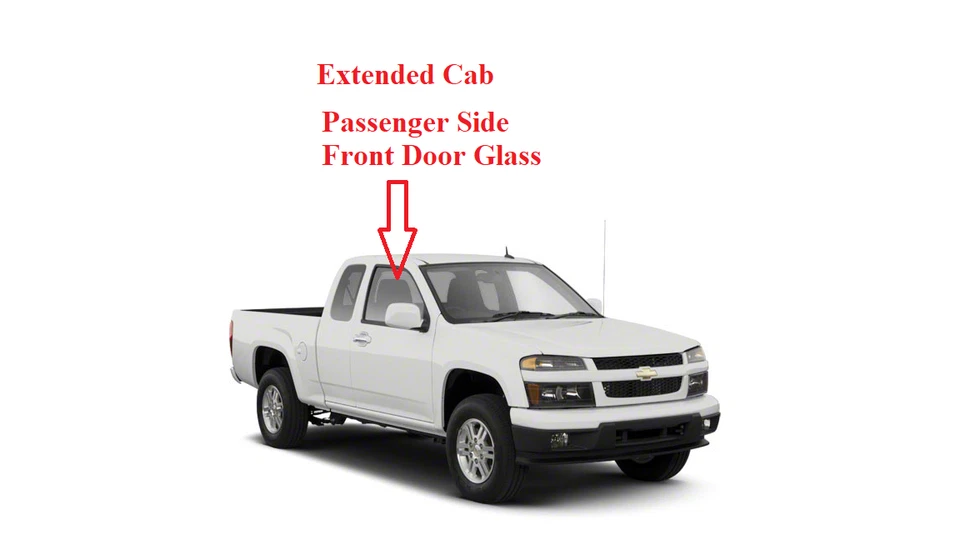 Fits 04-12 Chevrolet Colorado Passenger Side Right Front Door Glass - Image 3 of 4