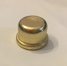 PAIR OF NEW BRASS PLATED FINIAL KNOB 1/2"H LAMP TOPPER CAST METAL TAP 1/4"-27F