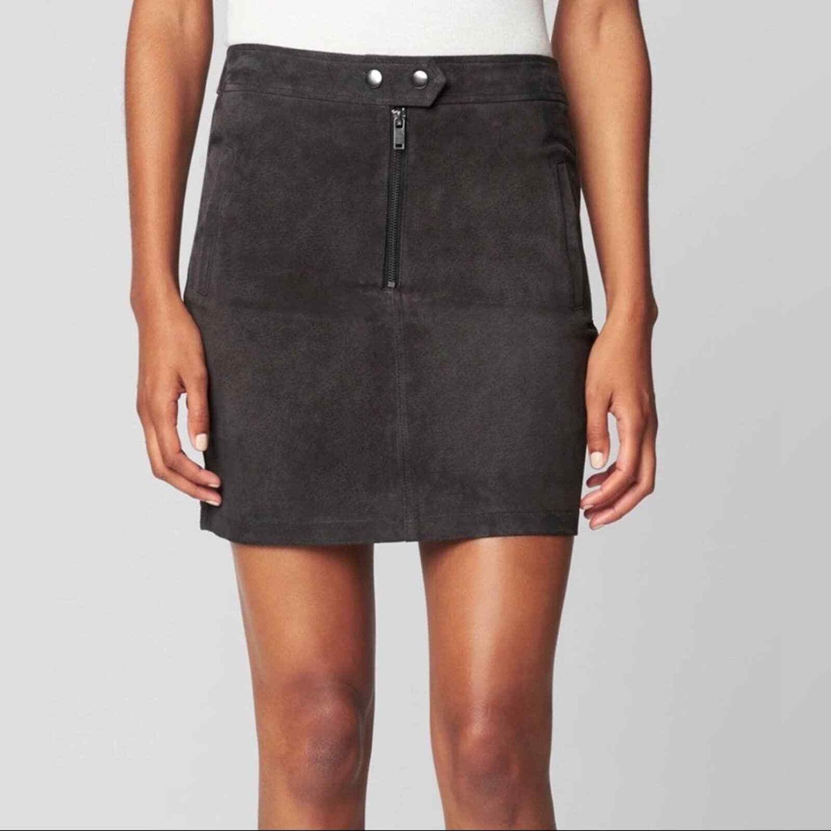 NWT BlankNYC Moon Child Suede Leather Skirt Zip Front Blank NYC 26