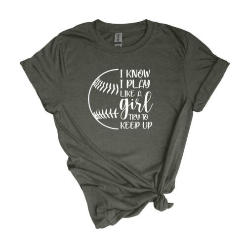 I know I play like a Girl - Softball T-shirt - Picture 28 of 56