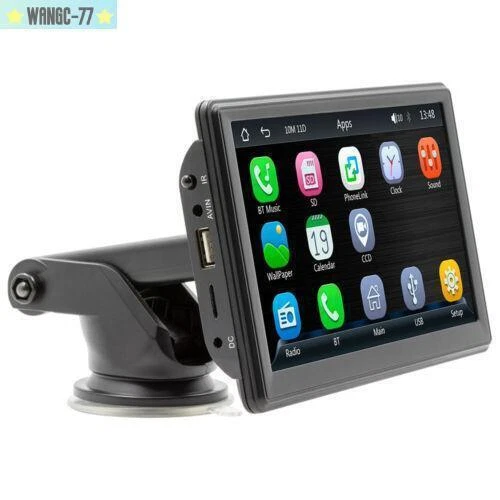 Reproductor de video con pantalla táctil Bluetooth de audio para automóvil para Apple CarPlay Android automático 7 pulgadas Foto 4 de 4