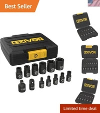 Durable 13-Piece E-TORX Socket Set in Chrome Vanadium with Storage Case