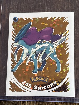 2022 Pokemon Prizma Sticker # 094 Suicune Gold Star Holo Peru