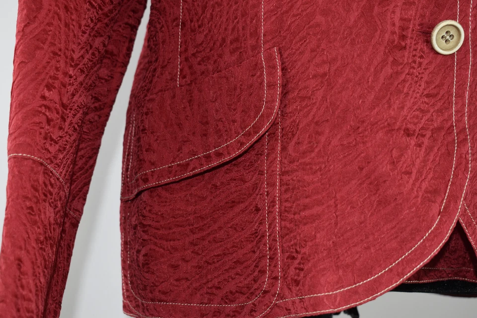 Akris Talla 12 Chaqueta Texturizada con Botones de Seda Sin Mangas Top Conjunto Doble Forrado 2 Piezas Foto 2 de 4