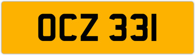 OCZ 331 O 3x3 DATELESS PRIVATE NUMBER PLATE OLLY OWEN OSCAR OLY OL OLIVIA ORLA