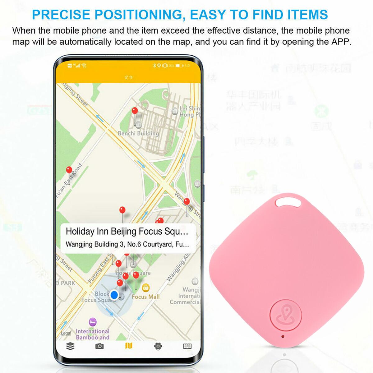 4Pcs Anti-lost Bluetooth 5.2 Smart Tracker,Pet Child Wallet Key Mini Locator Gps Finder Alarm Dog Cat Kids Car Wallet Accessories