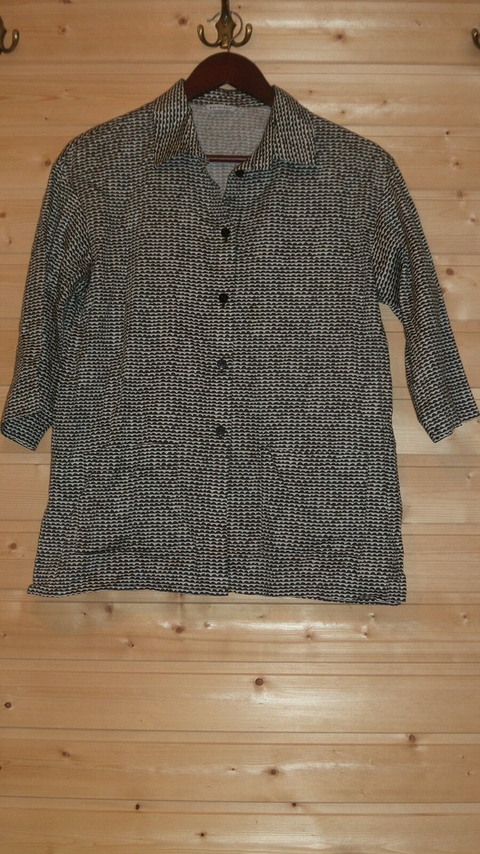 MARIMEKKO LADIES BUTTON DOWN COTTON SHIRT PAPAJO SZ 36 BLACK MARIMEKKO LADIES BUTTON DOWN COTTON SHIRT PAPAJO SZ 36 BLACK