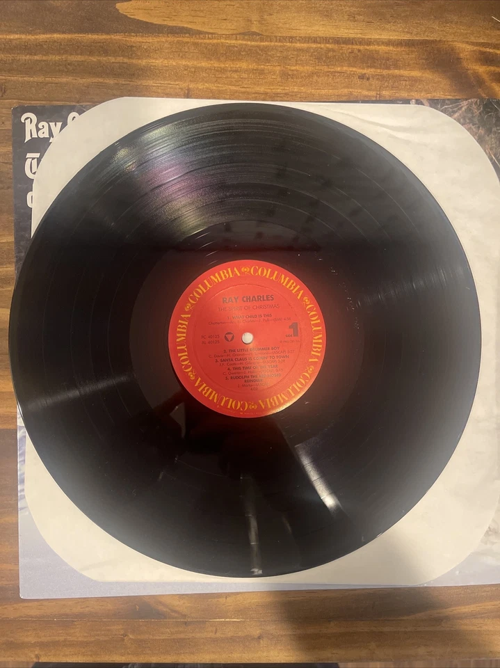 RAY CHARLES Spirit Of Christmas 1985 LP Columbia PC 40125 RARE OOP Shrink NM/NM Foto 3 de 3