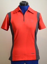 TREK Half Zip Short Sleeve WSD Advertising Shirt Women's Small Red *Made in USA