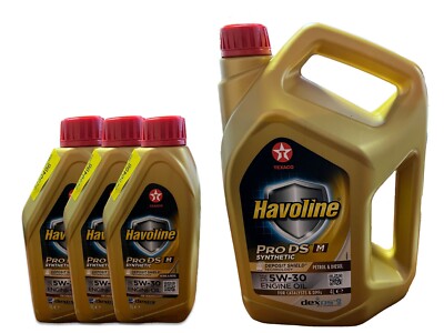 TEXACO HAVOLINE PRO DS M SYNTHETISCHES ÖL SAE 5W30 BENZIN & DIESEL TEXACO ÖL ...