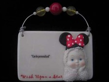 Dept. 56 Disney Snowbabies Christmas Plaque Ornament Mickey Minnie Boy Girl Baby