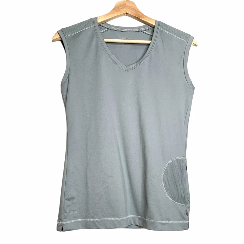 alo-yoga stitching zip pocket tank-top