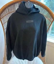Fear of God Essentials Pullover Hoodie Black On Black Size Medium Contemporary