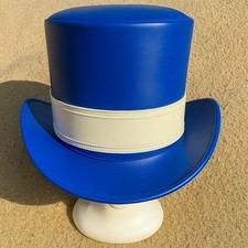 Steampunk Top Hat Blue Leather Victorian Costume Cosplay Hat