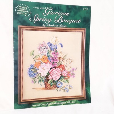 Glorious Spring Bouquet Cross Stitch 3716 American School Needlework 1999