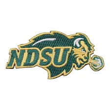 North Dakota State Bison Vintage Style Logo Patch. Embroidered. Iron On. 3"x1.5"