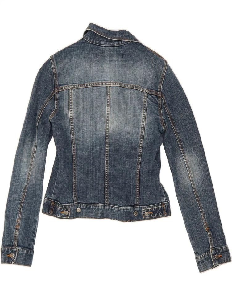 Chaqueta vaquera corta ONLY para mujer Reino Unido 12 mediana azul marino algodón DL16 Foto 2 de 3