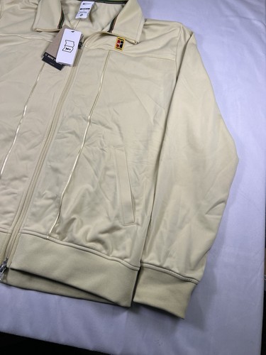 Nike Court Summer Heritage Mens Full Zip Jacket Yellow DC0620-783 Size L NWT - Picture 3 of 7
