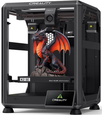 Creality K2 SE 3D Printer, 500mm/s High-Speed Printing, Support Multi Color 3...