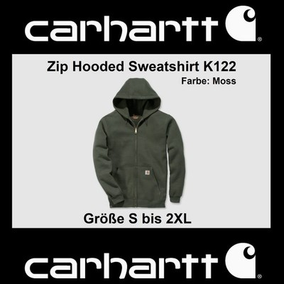 Carhartt Zip Hooded Sweatshirt K122 Zip Hoodie Sweatshirt-Jacke Moss Waldgrün
