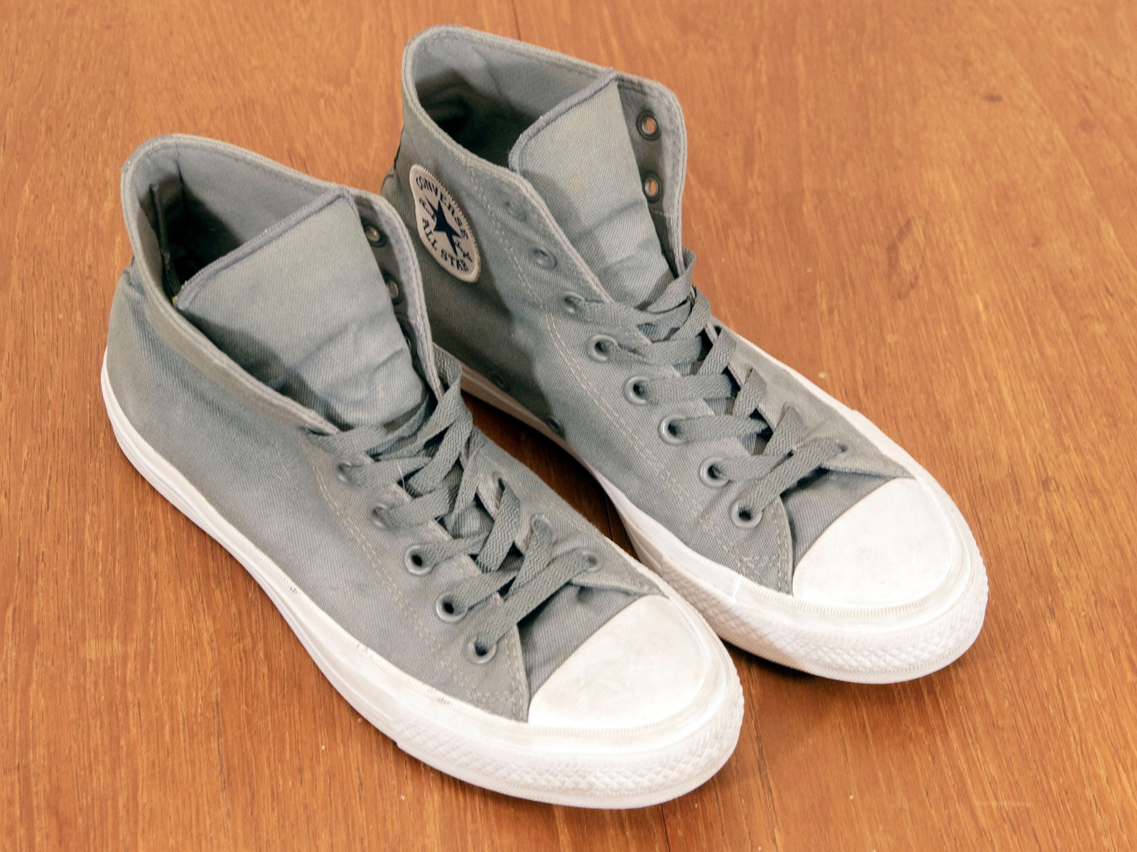 Converse All Star Chuck Taylor II Lunarlon Gray Hi Top Sneakers Sz 8 Men's