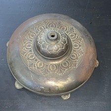 Duża antyczna ciężka ozdobna podstawa lampy Odzyskiwanie Repurpose lub naprawa