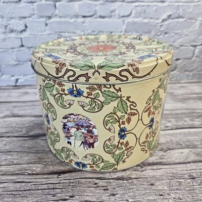 Pepparkakor Nyakers Round Tin Swedish Ginger Snaps Vintage Style Graphics 5.5''