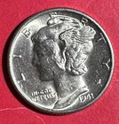 1941D Choice Uncirculated US Mercury SILVER Dime "Denver" Mint! FSB! Old Coin!