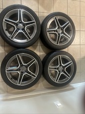 Oem 18-inch Mercedes-amg 5-twin-spoke Wheels With Motivo Tires