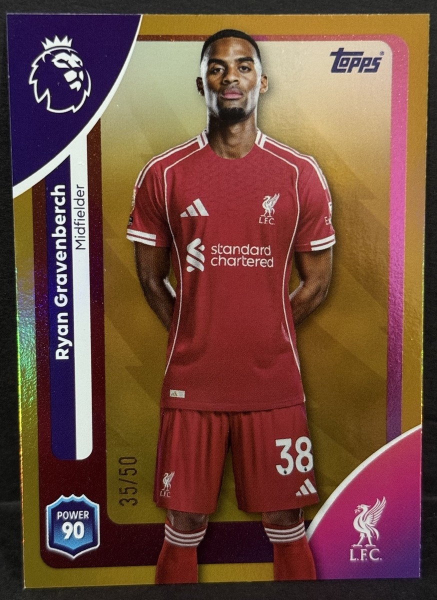 2025-26 Topps EPL Premier League Liverpool Ryan Gravenberch Gold