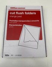 Image of Office Depot Cut Flush Folder A4 GREEN-RED polypropylene 120 Microns 200pk