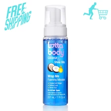 Lottabody Coconut Oil and Shea Wrap Me Foaming Curl Mousse , Creates Soft Wraps,
