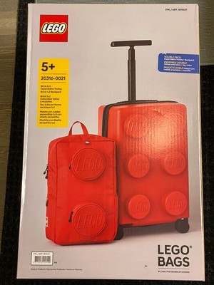 LEGO 20316-0021 Red Brick 2x3 Expandable Trolley Brick 1x2 Backpack MiB NEW