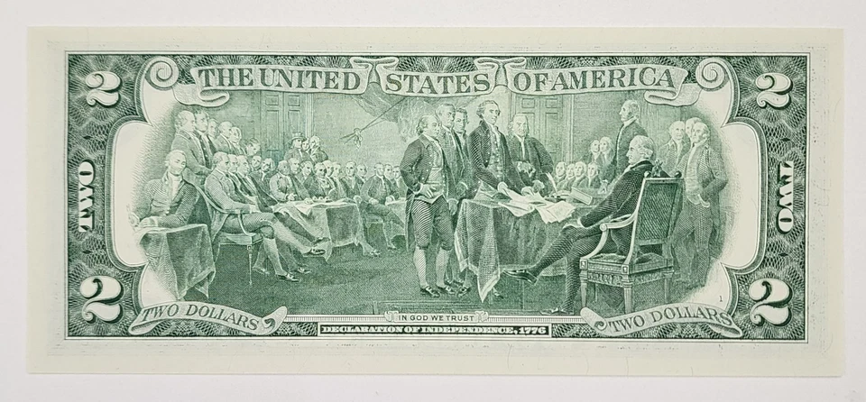 JUNE 23 2014 UNC $2 DOLLAR BILL ~06232014~ FANCY SERIAL # BIRTHDAY ANNIV NOTE - Image 3 of 3