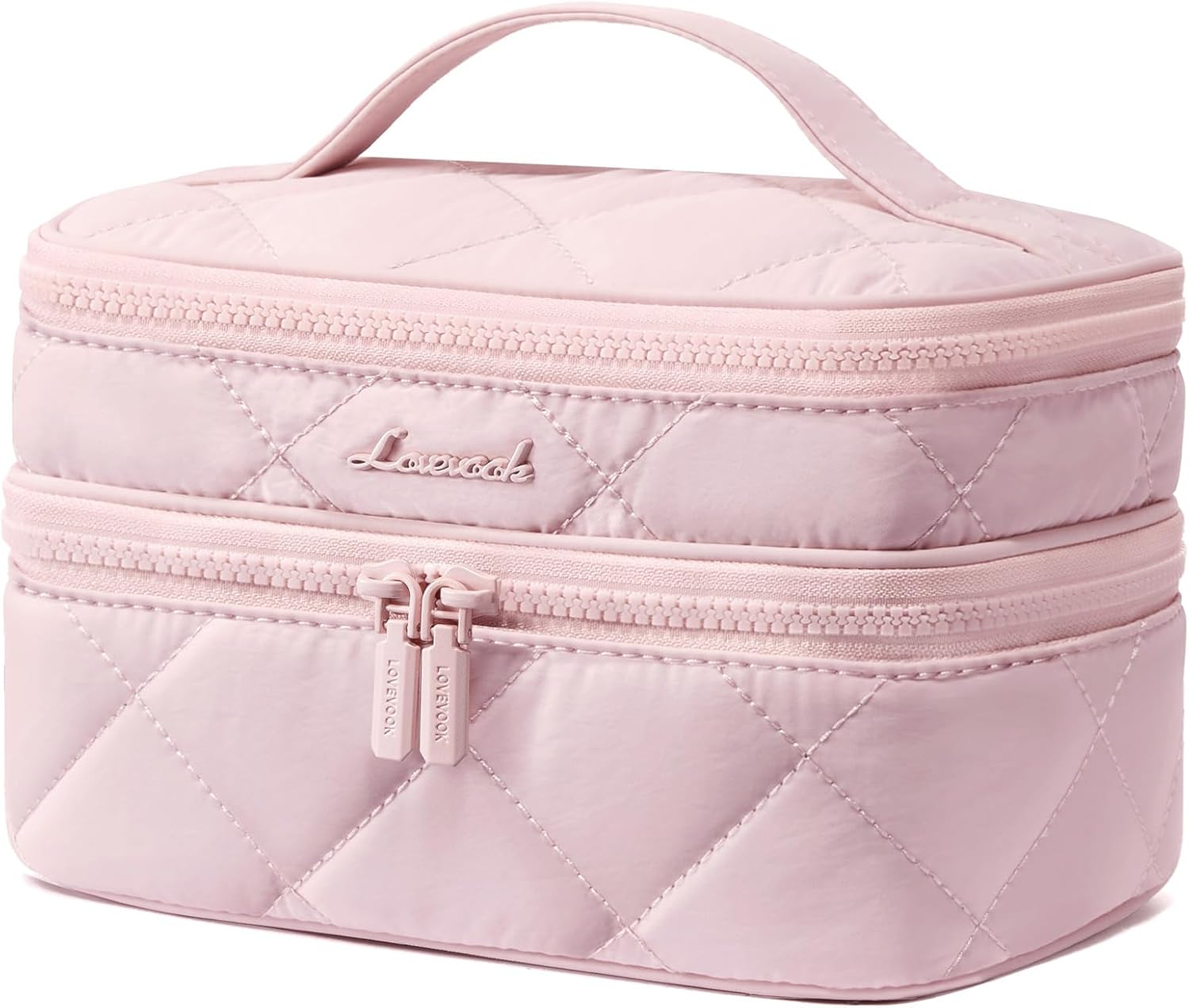 Travel Makeup Bag Large Toiletry Cosmetic Organizer Waterproof Double Layer