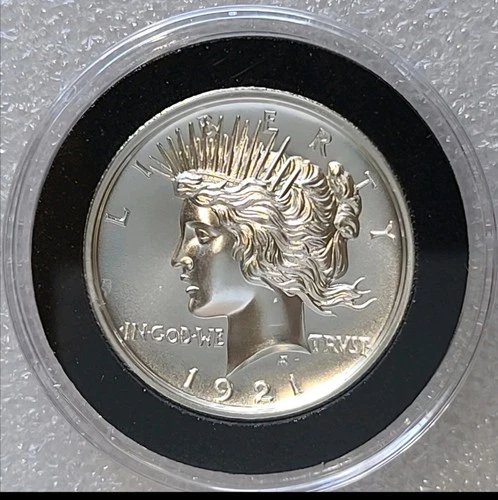 1921 Peace Dollar Uncirculated Silver $1 Gem .999 High Relief