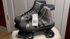 NEW adidas Roller Skates Women's 6.5 Superstar 82 Silver Metallic Black JH5522