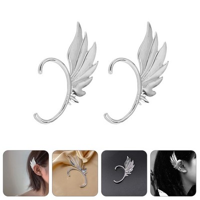 2 Pcs Ohrklemmen Schmetterlings-Ohrclip Cuff Ohrringe Ansteckbare Ohrmanschette