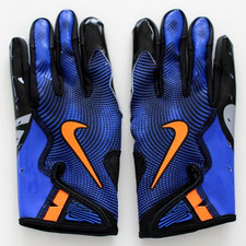 Nike Vapor Jet 8.0 Football Gloves Adult Men's Large Racer Blue/Black/Orange