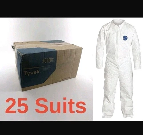 DuPont Tyvek 400 TY120S 2XL Collared Disposable Coveralls | 25 Suits Box Damage - product listing photo