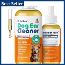 Ear Clear, Natural Dog Ear Cleaner and Infection Treatment for Dogs, Dog Drops f