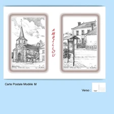 CP M 37356-357 POSTCARD 2 DRAWINGS 37 AMBILLOU