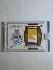 2024 Panini Flawless Ladd McConkey Bronze /6 Rookie Patch Auto 3-Color Chargers